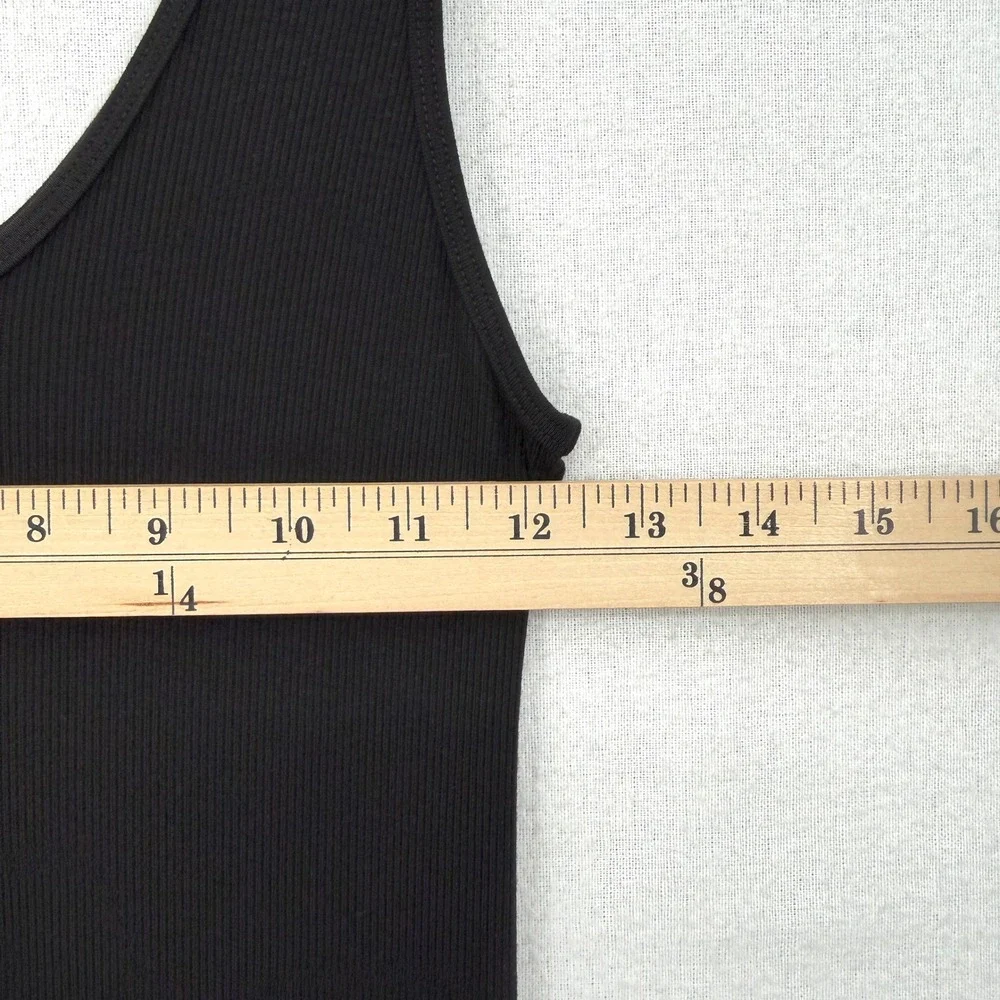 ENZA COSTA Silk Knit Midi Tank Dress Womens Small Black Quiet Luxury Minimal NEW - Picture 6 of 14